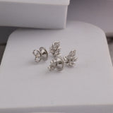 Lab Grown Diamond 14K Fine Gold Cluster Marquise Cut 1.00Ct Stud Earrings