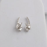 0.73 Ct Lab Grown Round Diamond White Gold Climber Earring
