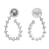 1.04 Ct Lab Grown Round Diamond White Gold Hoop Earring