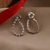 1.04 Ct Lab Grown Round Diamond White Gold Hoop Earring