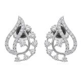 Excellent Circle prong set Stud Earrings Lab Grown Diamond 1.16Ct Fine Gold