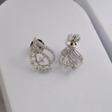 Excellent Circle prong set Stud Earrings Lab Grown Diamond 1.16Ct Fine Gold