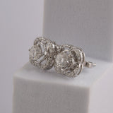 Floral inspired Lab Grown Diamond Stud Earrings 0.93Ct 14K Fine Gold