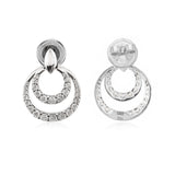 1.04Ct Lab Grown Diamond Round Cut Dangle Earrings 14K Fine Ring