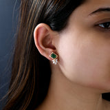 1.65 TCW Lab Grown Multi Shape Diamond Yellow Gold Stud Earring