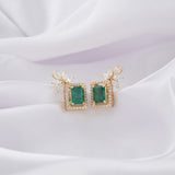 1.65 TCW Lab Grown Multi Shape Diamond Yellow Gold Stud Earring