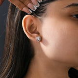 14K Fine Gold Knot Style Stud Earrings 0.77Ct Lab Grown Diamond