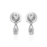 Lab Grown Diamond Solitaire Dangle Drop Earrings 14K Fine Gold 0.30Ct