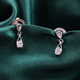 Lab Grown Diamond Solitaire Dangle Drop Earrings 14K Fine Gold 0.30Ct