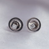 14K Fine Gold 0.08Ct Lab Grown Diamond Solitaire Stud Earrings