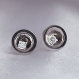 14K Fine Gold 0.08Ct Lab Grown Diamond Solitaire Stud Earrings