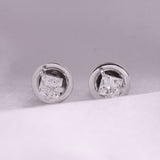 Princess Cut Solitaire Stud Earring Lab Grown Diamond 0.66Ct 14K Fine Gold