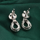 Asymmetric Lab Grown Diamond Earrings 0.81Ct 14K Fine Gold Round Cut