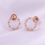 14K Fine Gold Round Cut Lab Grown Diamond 0.84Ct Stunning Dangle Earrings