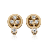 0.18Ct Lab Grown Diamond Round Cut Drop Earrings 14K Fine Gold