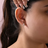 Twilight Glimmer Lab Grown Diamond Dangle Earrings 14K Fine Gold 0.95Ct