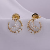 Twilight Glimmer Lab Grown Diamond Dangle Earrings 14K Fine Gold 0.95Ct