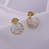 Twilight Glimmer Lab Grown Diamond Dangle Earrings 14K Fine Gold 0.95Ct