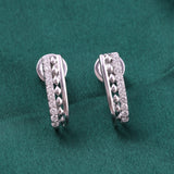 Round Cut 0.41Ct Lab Grown Diamond Huggies Earring 14K Fine Gold