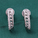 Round Cut 0.41Ct Lab Grown Diamond Huggies Earring 14K Fine Gold