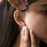 Solitaires Stud Lab Grown Diamond 1.00Ct 14K Fine Gold Earrings