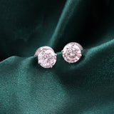 Solitaires Stud Lab Grown Diamond 1.00Ct 14K Fine Gold Earrings