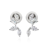 1.15Ct Emerald Cut Lab Grown Diamonds Stud Earrings 14K Fine Gold