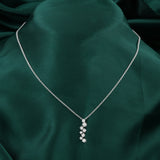 Radiant Cluster Pendant Necklace 0.50Ct Lab grown Diamond Round Cut 14K Gold