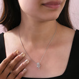 Round Cut 0.85Ct Lab Grown Diamond Pendant Necklace 14K Fine Gold