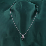 Round Cut 0.85Ct Lab Grown Diamond Pendant Necklace 14K Fine Gold