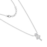 Round Cut 0.85Ct Lab Grown Diamond Pendant Necklace 14K Fine Gold