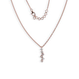 14K Fine Gold Halo Lab Grown Diamond Pendant Necklace 0.20Ct