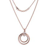 Lab Grown Round Diamond Charm Circular Pendant Necklace 0.45Ct 14K Fine Gold