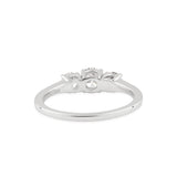 14K Fine Gold 0.45Ct Lab Grown Three Stone Diamond Band Ring
