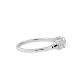 14K Fine Gold 0.45Ct Lab Grown Three Stone Diamond Band Ring