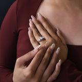 14K Fine Gold 0.45Ct Lab Grown Three Stone Diamond Band Ring