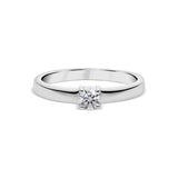 0.25Ct Lab Grown Diamond With Round Cut Solitaire Wedding Ring 14K Fine Gold