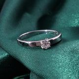 0.25Ct Lab Grown Diamond With Round Cut Solitaire Wedding Ring 14K Fine Gold