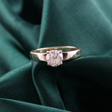 Cathedral Setting Solitaire Engagement Ring With 1.00Ct Lab Grown Diamond