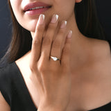 Cathedral Setting Solitaire Engagement Ring With 1.00Ct Lab Grown Diamond