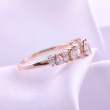 14K Fine Gold Pear Shape 1.10Ct Lab Grown Diamond Cluster Band Ring