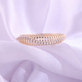 0.17Ct Lab Grown Diamond 14K Fine Gold Round Cut Prong Set Statement Ring