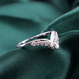 Lab Grown Diamond 14k Fine Gold 0.46Ct Curved Band Ring