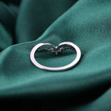 Lab Grown Diamond 14k Fine Gold 0.46Ct Curved Band Ring