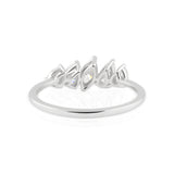 Pear Marquise Cut 1.02Ct Lab Grown Diamond Five Stone Stackable Band Ring
