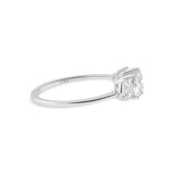 Pear Marquise Cut 1.02Ct Lab Grown Diamond Five Stone Stackable Band Ring