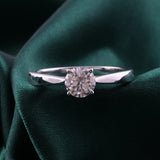 0.50Ct Lab Grown Diamond With Round Cut Solitaire Engagement Ring 14K Fine Gold