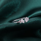 0.53Ct Marquise Emerald Cut Minimalist Cuff Ring 14K Fine Gold