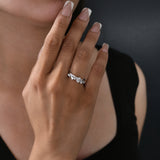 Lab Grown Diamond Multi Stone Stackable Ring 0.67Ct 14K Fine Gold