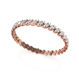 Baguette Round Cut Lab Grown Diamond Tennis Bracelet 14K Fine Gold 4.62Ct